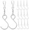 YARNOW 20 Pezzi clip con gancio girevole gancio rotante gancio girevole del gancio del ganci girevoli ganci per girandola Acciaio inossidabile Silver