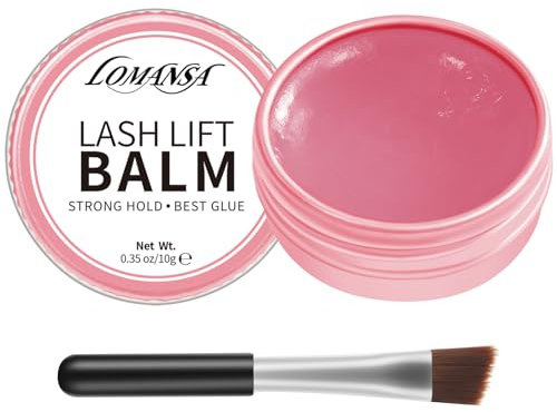 Lomansa Pegamento para lifting de pestañas, bálsamo de pestañas, pegamento para lifting de pestañas y lifting, alta viscosidad, muchos sabores (melocotón rosa)