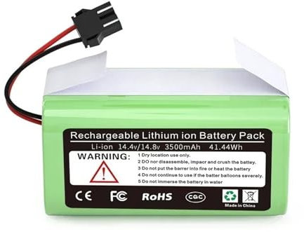 Batería de Iones de Litio de 3500 mAh, Compatible con aspiradoras Robot Lefant M201, M210 y M210b, y con aspiradoras Robot OKP K2.(1pcs 3500mAh Battery)