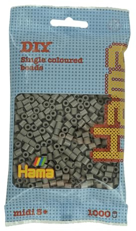 Hama Beads Bag | Approx. 1000 Midi Fuse Beads | Mosaic Decoration Arts & Craft for Creative Children Ages 5+ | Taupe/Gray-Brown
