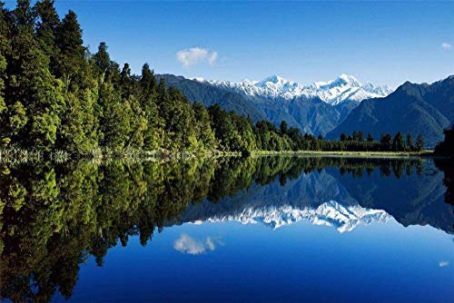 Jigsaw Puzzles for Adults 500 Pieces, New Zealand Mountains, Lakes, Forests, Wooden Puzzles Game to Explore Creativity and Problem Solving 52x38CM