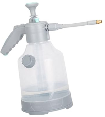 Botella rociada a presión de 3 litros de alta capacidad, construcción resistente, taza medidora integrada para un cuidado eficiente de las plantas de jardín, regadera de apertura lateral