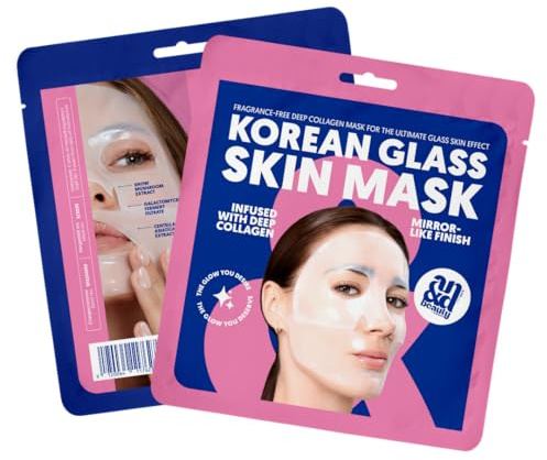 ANDbeauty Korean Glass Skin Mask – Hydrogel Collagen Maske, Overnight Treatment, Instant Glow, Fermented Skincare, Snow Mushroom Hyaluron, Fragrance-Free