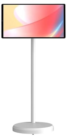 2025 21.5 Inch Portable Smart TV With White Cabinet Factory Monitor LCD For Digital Marketing Stand By Me TV.(110V)