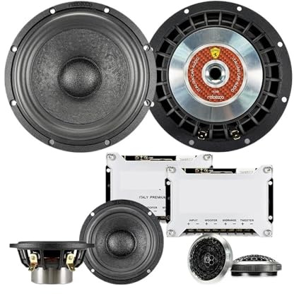 6.5 3-Way Component Speaker System With Crossover For Premium Sound System Upgrade