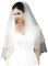 LianShi Mehrschicht Braut Brautschleier Mantilla mit Elegant Perlen 60CM lange