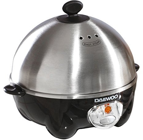 Daewoo SDA1194 Egg Boiler/Poacher, Black/Stainless Steel
