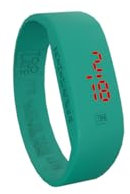 Montre Mixte Adulte too 2 late Digital - Affichage Analogique - Digital bracelet Silicone Bleu et Cadran LCD WTC LED EMERALD S