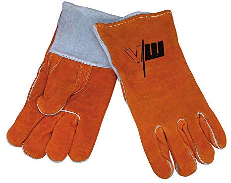 Guanti da saldatore, in pelle, resistenti al calore, indumenti protettivi, taglia unica, VECTOR WELDING