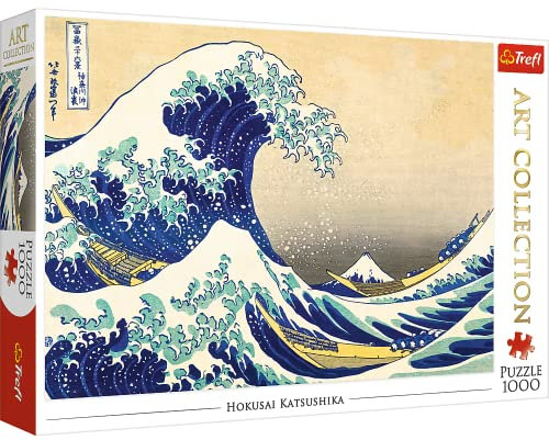 Trefl, WPU-10521-01-002-01 Puzzle, Die große Welle vor Kanagawa, 1000 Teile, Art Collection, ab 12 Jahren, Farbig