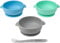 UpwardBaby Spoon + Bowls with Suction - 4 Piece Silicone Set with Spoon for Babies Kids Toddlers - BPA Free Baby Led Weaning Food Plates - First Stage Self Feeding Utensils