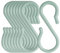 sourcing map S-förmigen Haken Kunststoff für Küche Bad Closet Hanger Töpfe und Pfannen Tassen Utensilien Kleidung Handtücher Rack Hellblau 8stk.