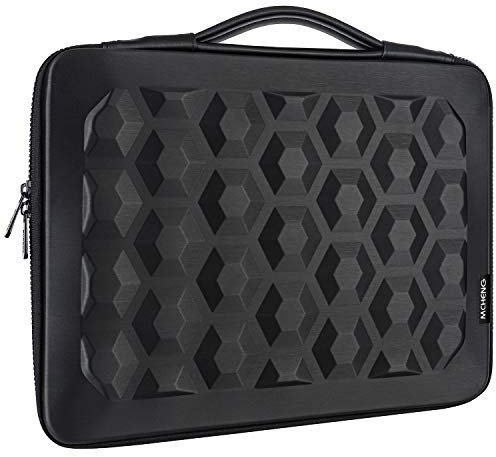 MCHENG Spritzwasserfest Laptop Sleeve Hülle mit Griffen Wasserdicht Laptoptasche Handtaschen Laptophülle Schutzhülle für 15-15,6 Zoll Notebook Laptop Ultrabook Netbook, Schwarz