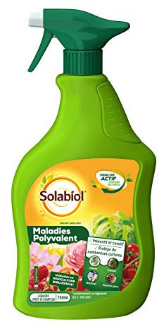 SOLABIOL Maladies Du Potager - Pulvérisateur - Prêt A L'Emploi - 750ml - Efficace Contre Oïdium Tavelure Moniliose - Action Préventive & Curative - Utilisable En Agriculture Biologique SOARMIPAL750