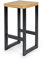 Magnetic Mobel Tabouret de Bar en Métal, Tabouret de Bar Industriel en Métal avec Repose-Pied (Hêtre, 75 cm)