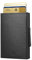 ÖGON -DESIGNS- Porte-Cartes Fin Automatique en Aluminium et Cuir, Protection RFID Contre la fraude et la démagnétisation, Portefeuille Compact, modèle Cascade Slim (Traforato Full Black)