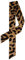sourcing map Damen Skinny Scarf Dünne Lange Hals Schal Mode Leopard Stirnband Halstuch Dunkelbraun 88 x 5cm
