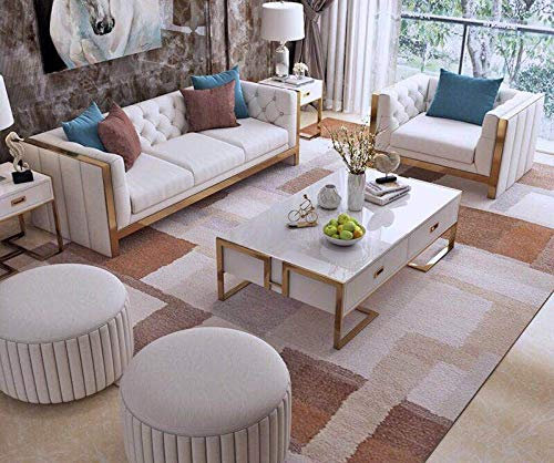 jvmoebel Chesterfield Edelstahl Couch Sitz Garnitur Leder Wohnzimmer Neu Polster Sofa 3+2