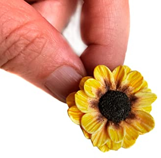 Polymer Clay Sunflower Flower Ring handgemachtes originelles Geschenk besonderes Geschenk