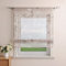 Delien Raffrollo Leinenoptik Transparente Rollos Landhaus Küche Gardine Modern Raffgardine mit Blumendruck »Löwenzahn« Bändchenrollo für Klein Fenster mit Tunnelzug BxH 120x140cm,Sand