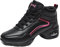 Womens Dance Sneakers Jazz Schuhe Lady Split Sole Leichte Atmungsaktive Plateauschuhe,Schwarz,38 EU