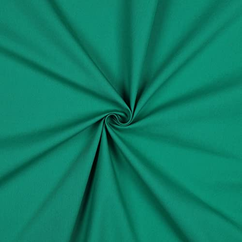 VmG-Store Baumwollstoff Uni 100% Baumwolle Oeko-Tex Meterware ab 50cm über 70 Farben zur Auswahl (088 I Emerald, 200 x 148cm)