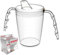 Two handled mug 220 ml Transparent with spouted lid small opening | dual-handle plastic mug for enhanced ergonomics, mug for secure grip, even with shaky hands drinking aid, cup for the care, feeding