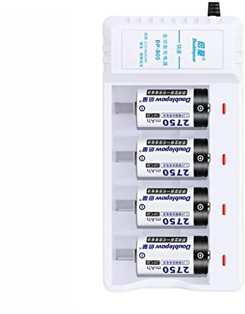 CANNOA No. 2 Battery LR14 High Capacity C Type 2 Rechargeable Battery No. 2 Battery Charger Set 4pcs Large Capacity Rechargeable battery