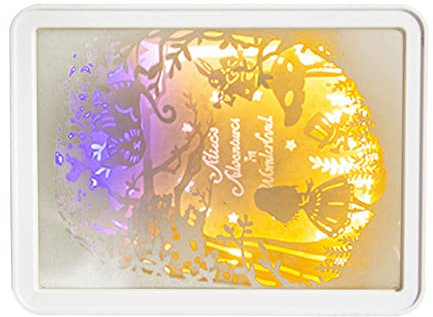 Papercut-Leuchtkasten, 3D-Papierschnitzlampe, Heimdekoration, Ambientelampe, Weiches, Warmes Licht, Romantischer Papercut-Leuchtkasten mit USB-Batteriebetrieb für Schlafzimmer, (Typ 1 (Handschalter))