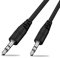 CABLEPELADO Cable Aux Jack 3.5 mm | Cable Auxiliar 3.5 mm | Macho a Macho | Compatible con Autoradio, Auriculares, Altavoz, TV, Smartphone, MP3, HiFi Receptor | Negro | 30 cm