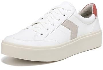 Dr. Scholl's Shoes Women's Madison Lace Sneaker Oxford, White Smooth, 8