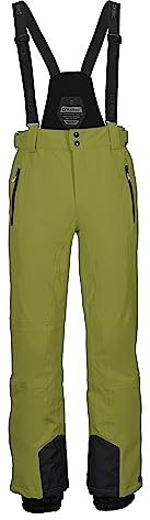 killtec Herren Skihose/Funktionshose mit abnehmbaren Trägern, Kantenschutz und Schneefang Enosh, dunkellime, XL, 30920-000