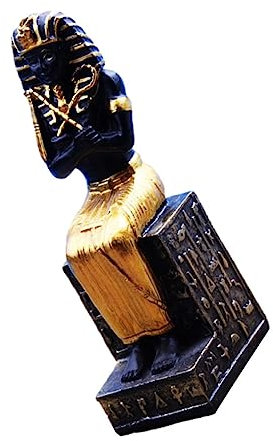 Healeved 1 Stück Ägyptischer Heimdekoration Hausornamente Kunstharz Kunsthandwerk Alter Ägyptischer König Tutanchamun Figur Ägyptische Statue Skulptur Harz Ägyptischer