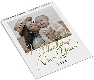 Wandkalender 2024 gestalten | DIN A4 | personalisiert mit eigenen Fotos | Happy and healthy new year | 13 Seiten | Bastelkalender | Kreativ-Kalender | Fotokalender | Kalender | Hochformat