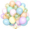 Arc-En-Ciel Pastel Ballons, 60 Pcs 12 Pouces Multicolores Macarons Latex Colorés Assortis Avec Confettis pour Décoration Anniversaire Fête Baby Shower Mariage