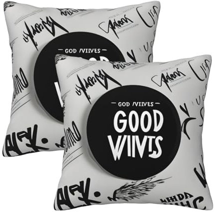 Good Vibes Only Klassisches quadratisches Kissen, perfekt gemütliches Kissen, vielseitiges quadratisches Kissen