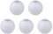 5Pcs 10cm Papier Lampions, Papier Lampions Lampenschirm Deko, Hängende Papierlampions Runde Papier Laterne für Hochzeit,Taufe,Geburtstag,Party (Weiss)
