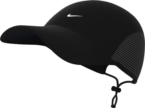 Nike Dri-Fit ADV Fly Unstrukturierte Aerobill Aeroadapt Cap, Black/Anthracite/Black, FJ0736-010, M/L