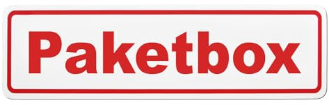 LOHOFOL Magnetschild Paketbox | Schild magnetisch | Größe 30 x 8 cm (Rot)