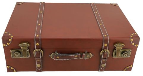 Pssopp Retro -Koffer, große Kapazität Mini Delicate Vintage Storage Box für Heimreise aus Dekoration Storage 54 x 34 x 18 cm