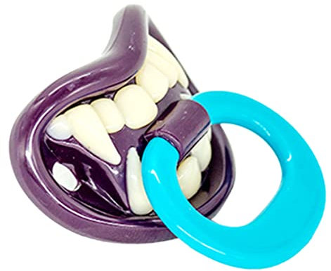 Baby-Schnuller, lustiger Halloween-Vampir-Beißring, Nippel, personalisiertes Babygeschenk für kleine Jungen und Mädchen