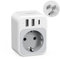 TESSAN Adaptateur Prise USA, 4 en 1 Prise Canada avec 1 USB C et 2 USB A, 1875W Adaptateur Type B France vers Americaine Canada Thailande Mexique Colombie, Compact et Portable
