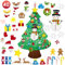 MOSTFUN Feutre Arbre de Noël pour Enfants, 98cm Ensemble Arbre de Noël Feutre DIY avec 40 Décorations Amovibles pour Décoration Murale Décoration Vitrine à Noël Cadeaux pour Enfants