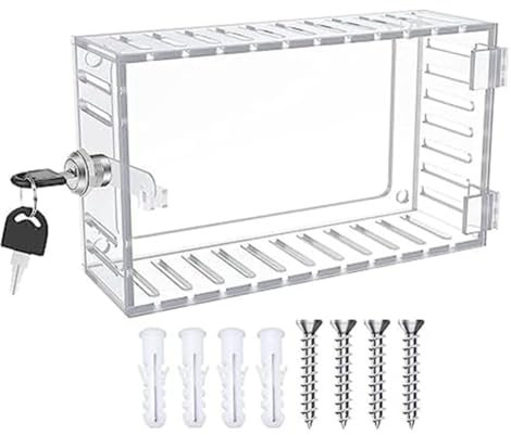 JIVIMOCO Universal Thermostat Guard with Lock Universal Combination Lock Box Transparent Acrylic Thermostat with Lock Easy Install Easy to Use