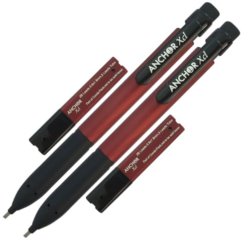 XCL9 Lot de 2 porte-mines rectangulaires de 0,9 mm 2B pour calligraphie, croquis, dessin, marquage, I ZOFAX