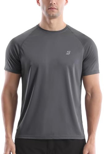 Roadbox Herren UV Schutz Rashguard Kurzarm Shirt, Atmungsaktives Schnelltrocknend Bade Shirt für Surfen Kajak Schwimmen