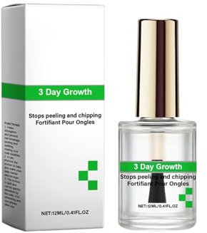 Keratin, 3 Day Nail Growth, Shine, Nail Hardener, Tonic, No-Bake Nail Polish, Finish for Manicure, Normal Varnish, 12ml Highlight Middle School (White, One Size)