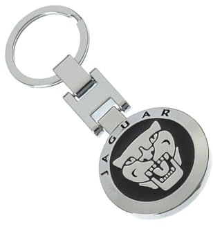 GRZZCYBF Leder Schlüsselanhänger für Jaguar Mark 1 1955–1959,Auto Logo Wappen Emblem Schlüsselring Lederschlüsselanhänger Schlüsselhalter Autozubehör,A-Black