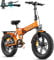 ENGWE EP-2 BOOST Folding Electric Bike,20‘×4.0’ Fat Tire 7-Speed Electric Bicycle 48V 13Ah Removable Battery, 50-120 km Range E-bike for Every Terrain & MTB & Beach & Snow (Orange)