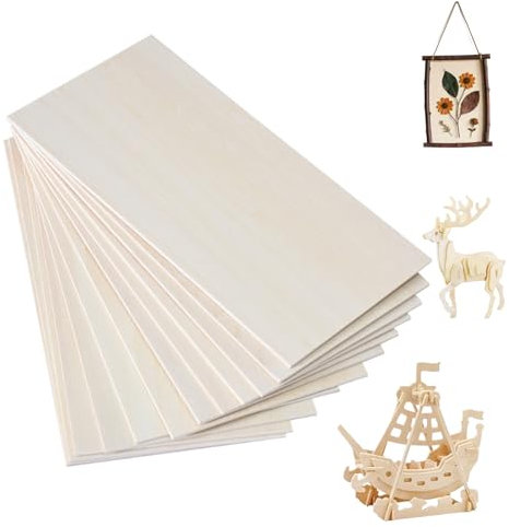 LIANRISES 15 Pezzi 200x100x1.5mm Balsa Pannello Compensato Legno 200x100 Fai Da Te, Incompiuto, Superficie Liscia Per Decorazione Della Casa, Arte, Diy, Pittura E Incisione